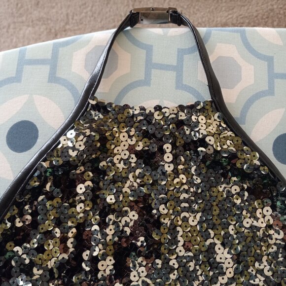 EXPRESS Shimmery olive-green backless, 3-strap Tank Teaser W XS - Picture 2 of 7